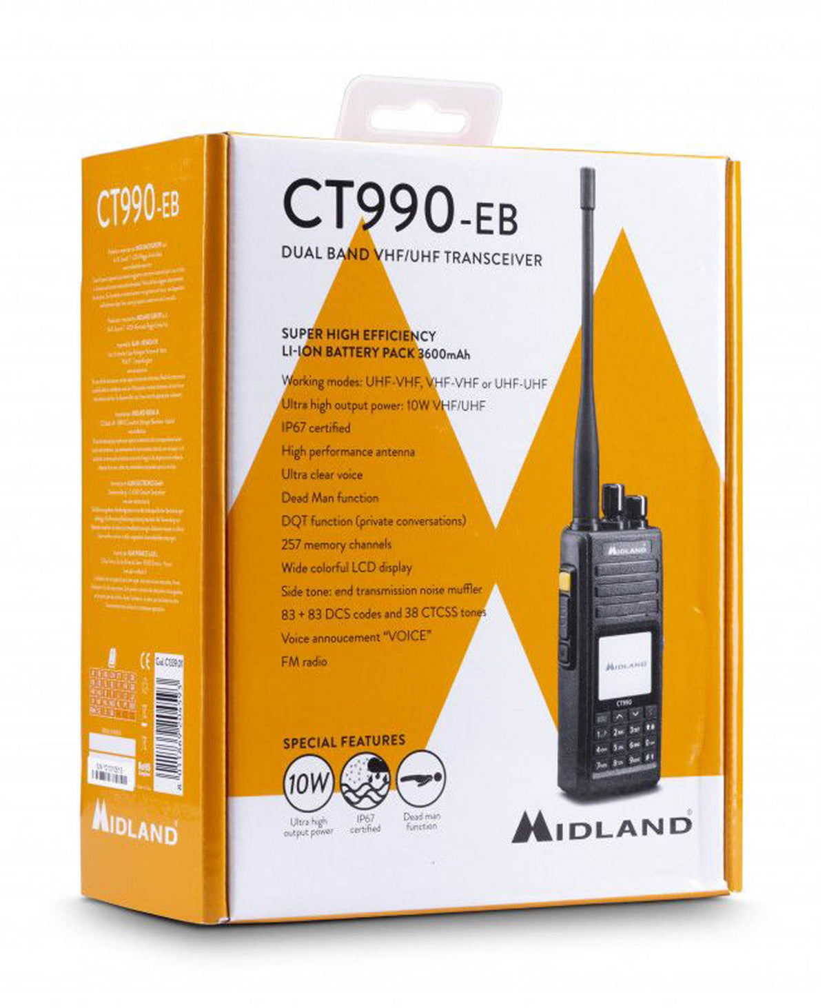 Radio Midland CT990-EB 10W Bi-Bande VHF/UHF MIDLAND