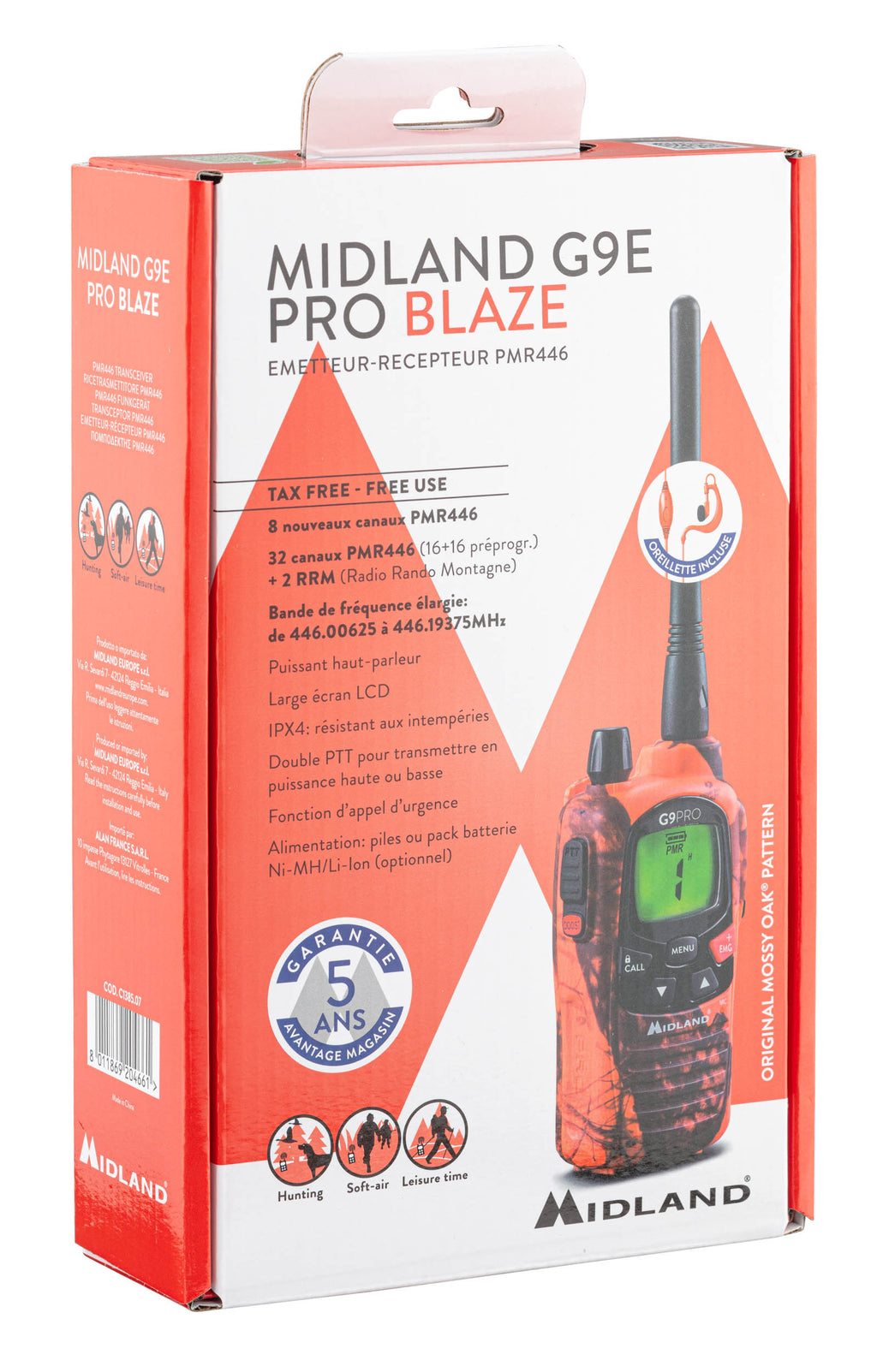 Talkie Walkie Midland G9 Pro Blaze + oreillettes MIDLAND