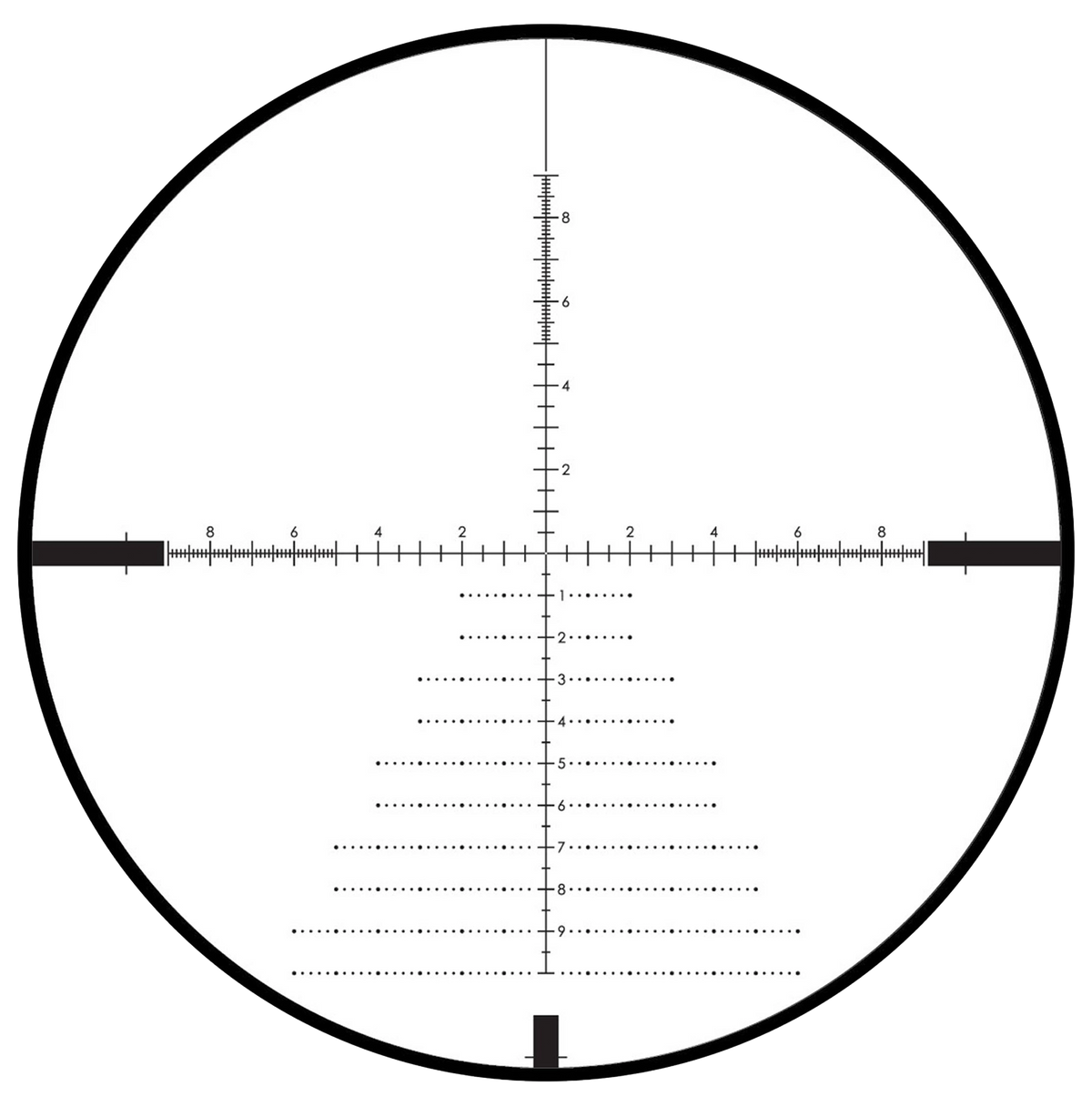 Lunette de tir MICRODOT TAC 6-24x50 FFP Mrad MICRODOT